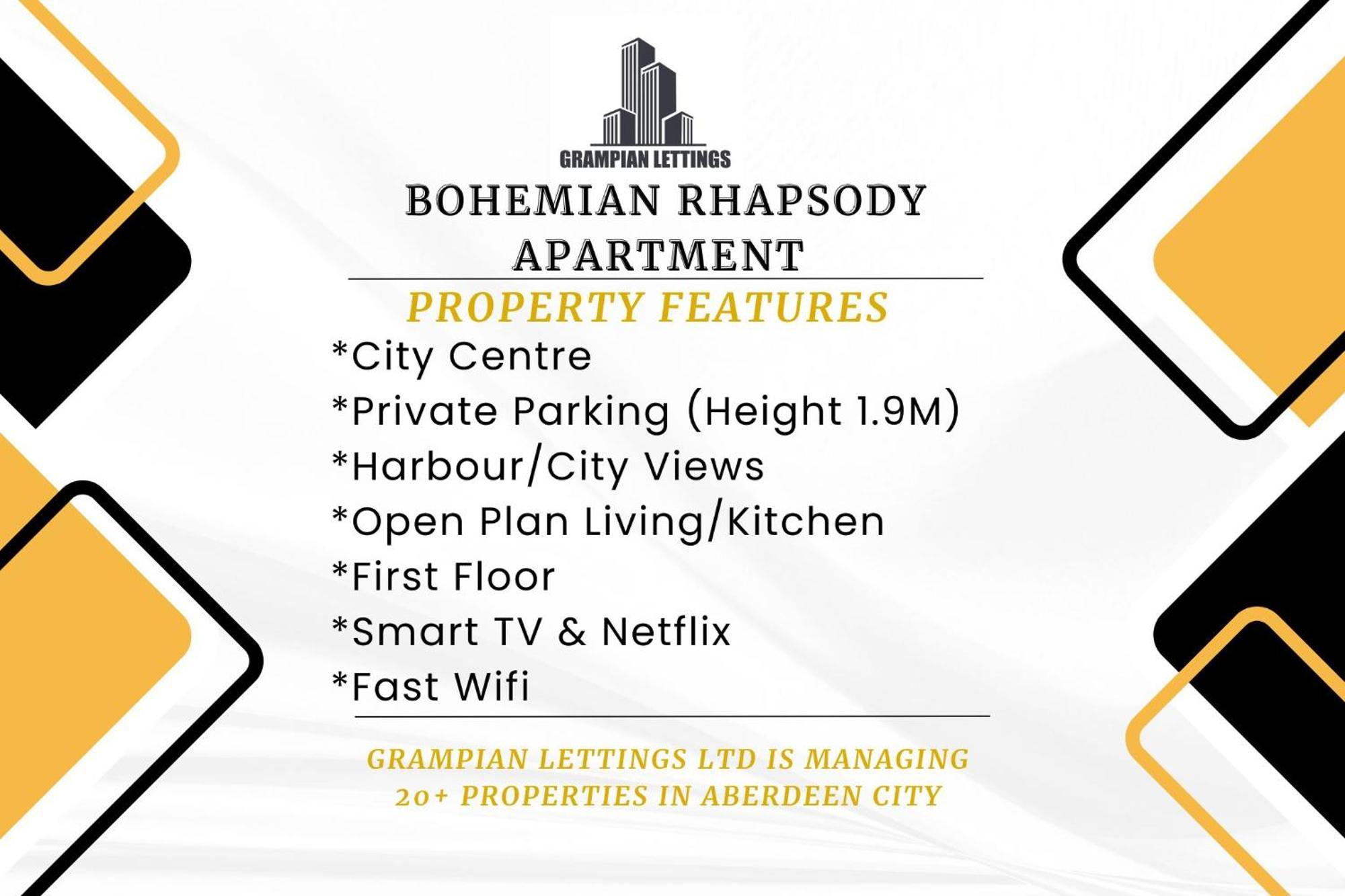 Bohemian Raphsody Apartment ✪ Grampian Lettings Ltd Абърдийн Екстериор снимка